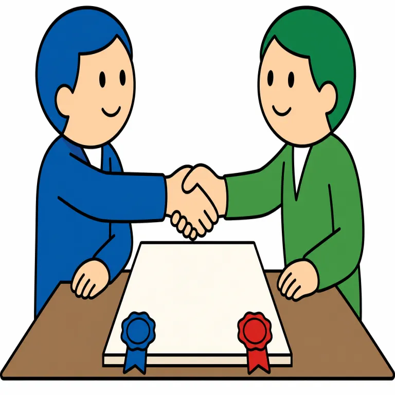 convention（条約、協定・noun）の覚え方イラスト