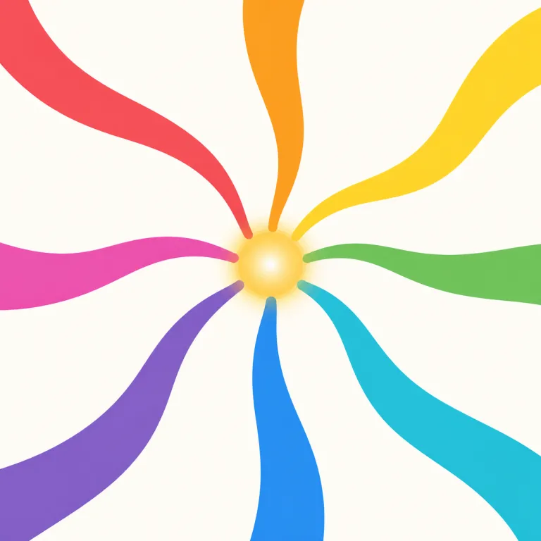 convergent（一点に集まる・形容詞）の覚え方イラスト — convergent は動詞 converge「集まる・近づく」の形容詞形