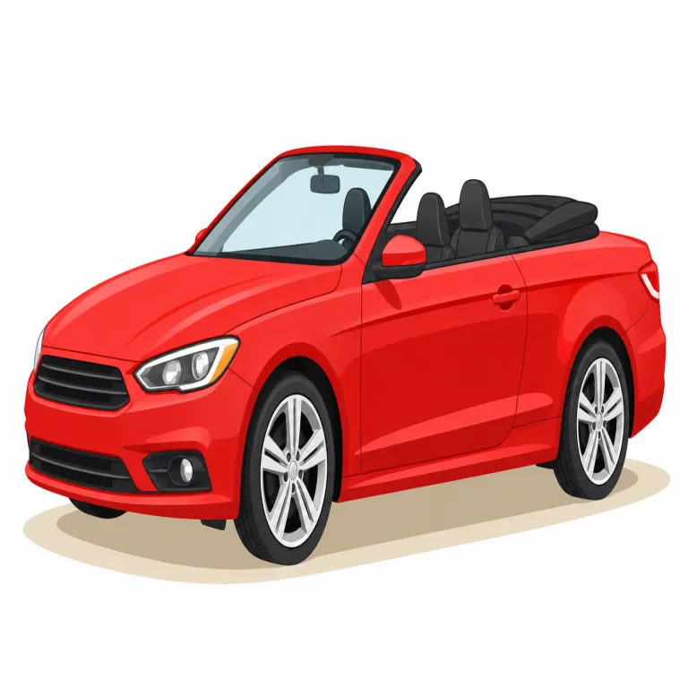convertible（オープンカー・名詞）の覚え方イラスト — この名詞は「形を変えられる車」という発想から来ています