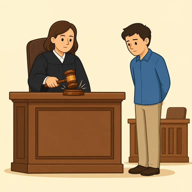 convict（有罪にする・動詞）の覚え方イラスト — convince を知っていると覚えやすい語です