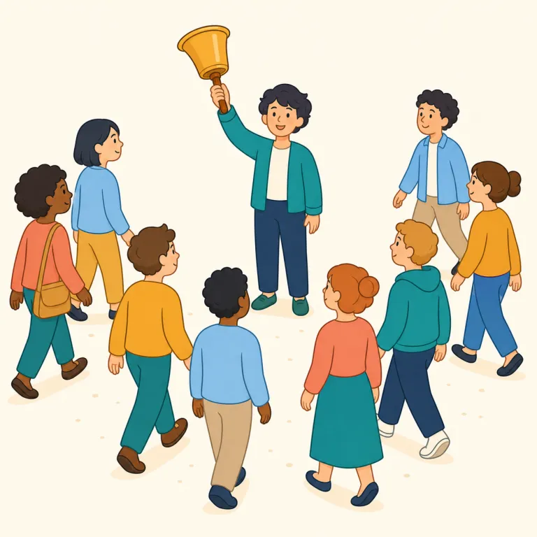 convocation（集会・名詞）の覚え方イラスト — con- は「共に」、voc は vocal や voice と同じ「声・呼ぶ」に関係します