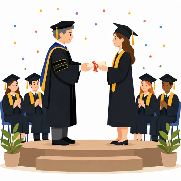 convocation（卒業式、学位授与式・noun）の覚え方イラスト