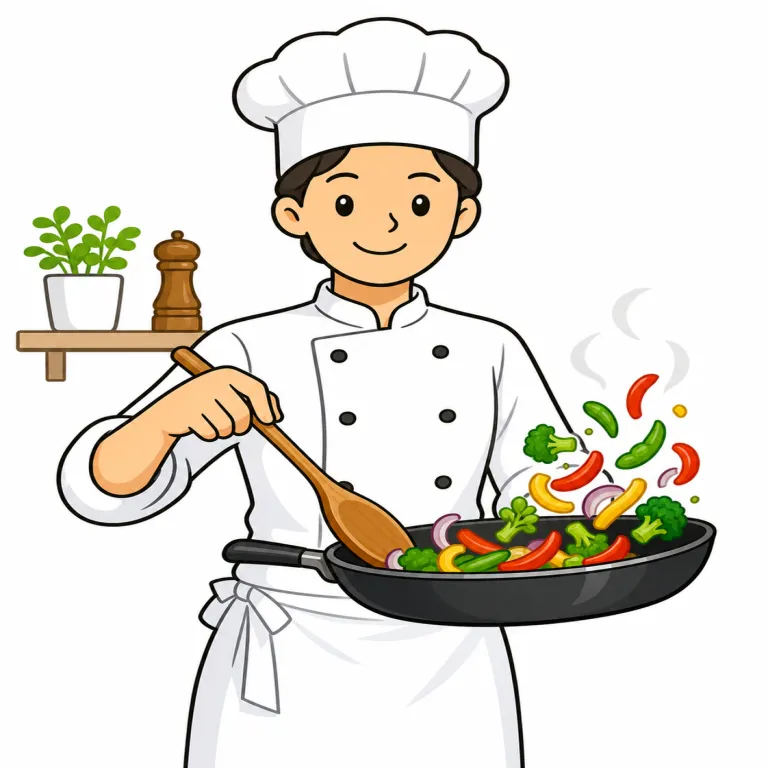 cook（料理人・noun）の覚え方イラスト