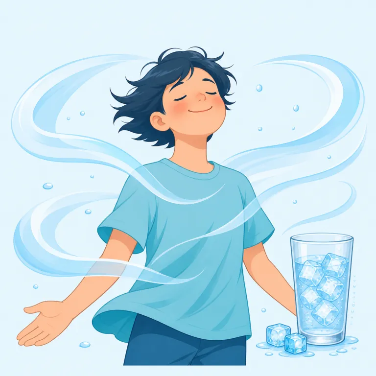 coolness（涼しさ、冷たさ・名詞）の覚え方イラスト — cool は「涼しい、冷たい」、-ness は「その状態」を表すと考えましょう