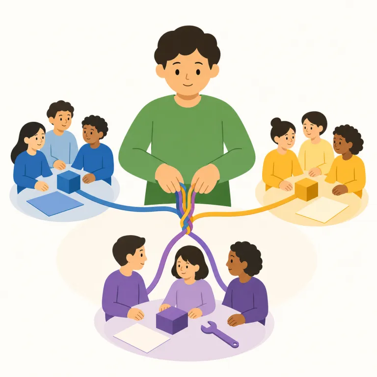 coordinator（調整役・名詞）の覚え方イラスト — coordinate を知っていれば、coordinator は「調整する人」とまとまりで覚えやすい
