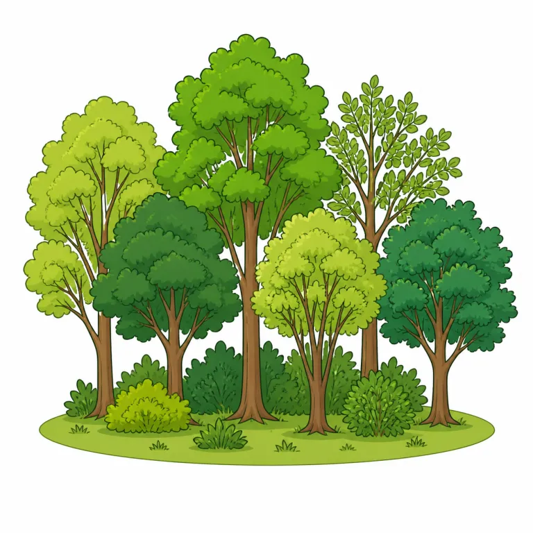 copse（雑木林・noun）の覚え方イラスト