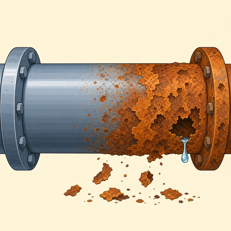 corroding（腐食している・動詞）の覚え方イラスト — corroding はまず corrode（腐食する）の進行形と押さえる
