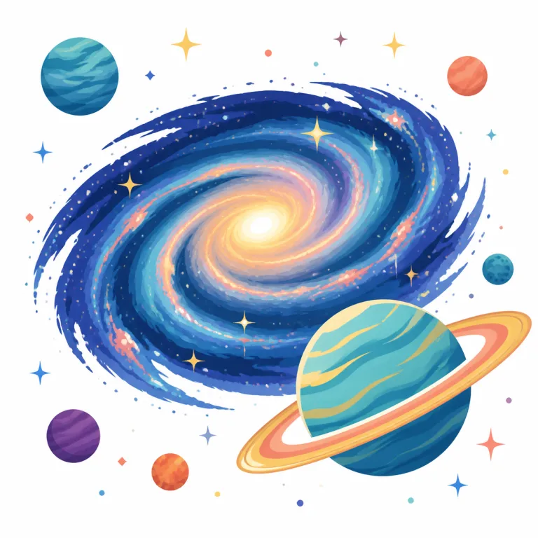 cosmic（宇宙的な・形容詞）の覚え方イラスト — cosmos を知っていれば cosmic はその形容詞で「宇宙の」と取りやすい