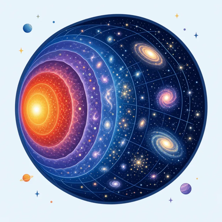 cosmological（宇宙論の・形容詞）の覚え方イラスト — cosmological は cosmos「宇宙」と cosmology「宇宙論」を手がかりに覚えるとよい語です