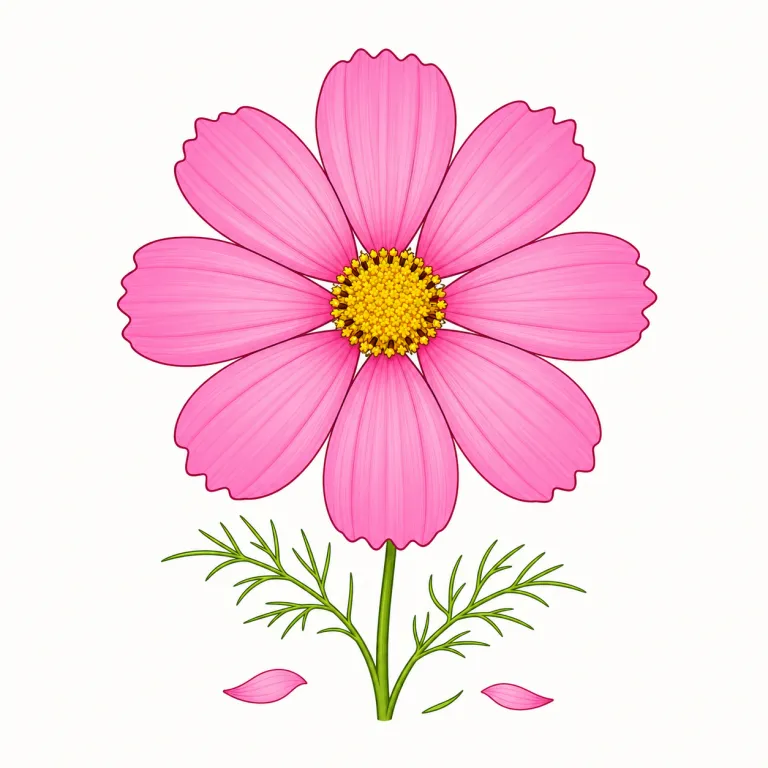cosmos（コスモス・noun）の覚え方イラスト