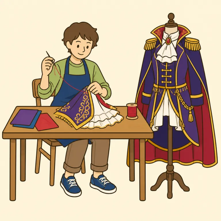 costuming（衣装制作、衣装デザイン・noun）の覚え方イラスト