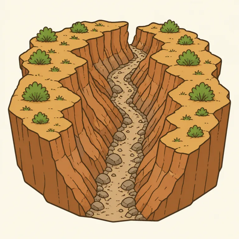 coulee（峡谷・溝・noun）の覚え方イラスト