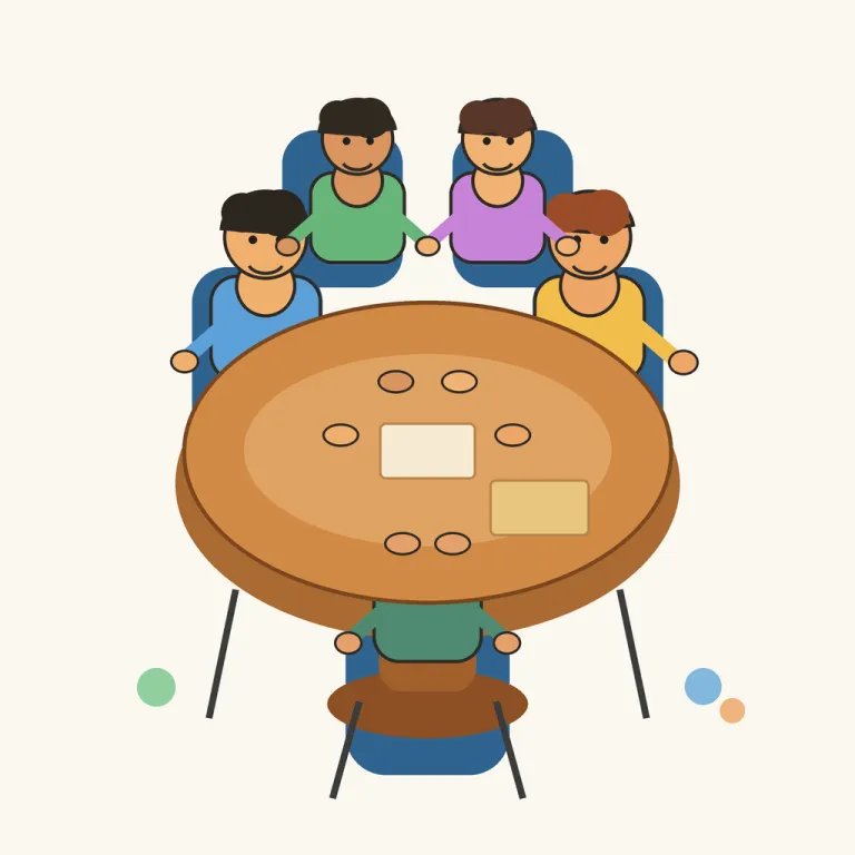 council（評議会・名詞）の覚え方イラスト — council は、行政・宗教・大学・学校などで、選ばれた構成員が正式に集まり、議題を審議して判断や勧告を出す「評議会」と覚えます