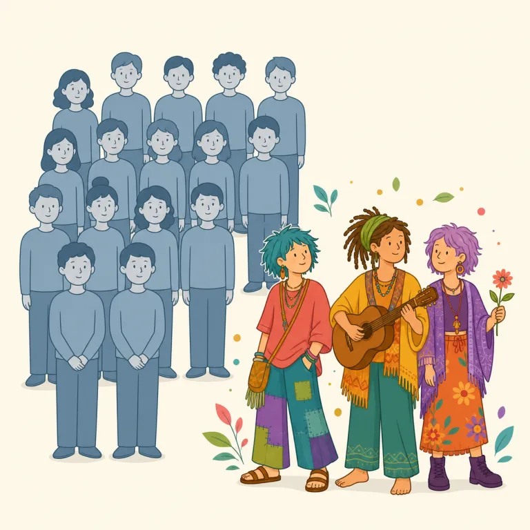 counterculture（対抗文化・名詞）の覚え方イラスト — counterculture は culture「文化」に counter-「対抗する、反対方向の」が付いた語です