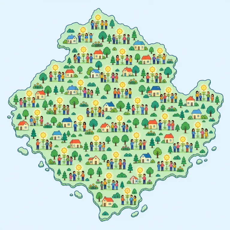 countrywide（全国的に・副詞）の覚え方イラスト — country「国」に、範囲全体を表す -wide が付いた語と捉えると覚えやすいです