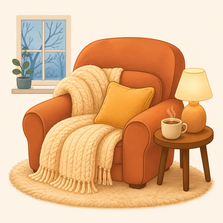 cozier（より居心地のよい・形容詞）の覚え方イラスト — このエントリでは cozier を、単に温度が「より暖かく快適な」という基本義ではなく、場所や配置が人をくつろがせ、親しみやすく感じさせる「より居心地のよい」という意味で覚える