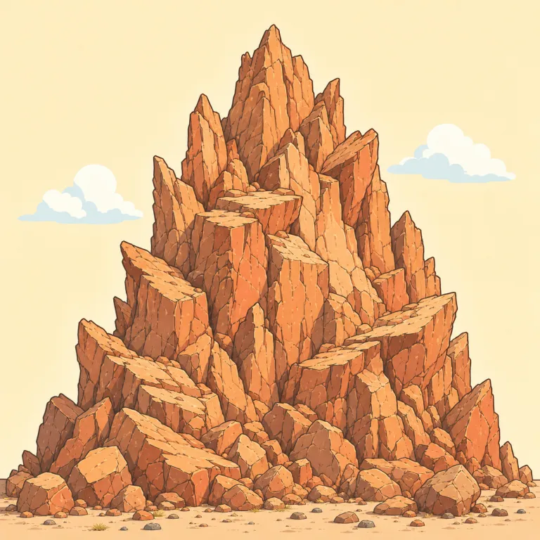 craggy（ゴツゴツした・形容詞）の覚え方イラスト — rocky, jagged, rugged の仲間として覚えると定着しやすい語です