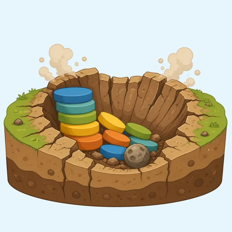 cratering（クレーターを作ること、（数値が）急落すること・名詞）の覚え方イラスト — 核は `crater`