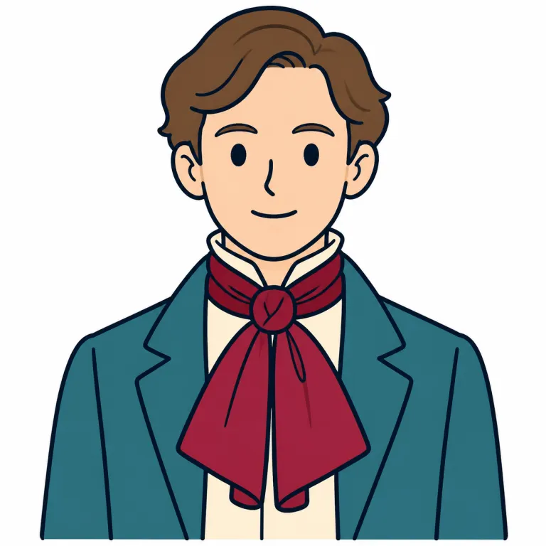cravat（クラバット・noun）の覚え方イラスト