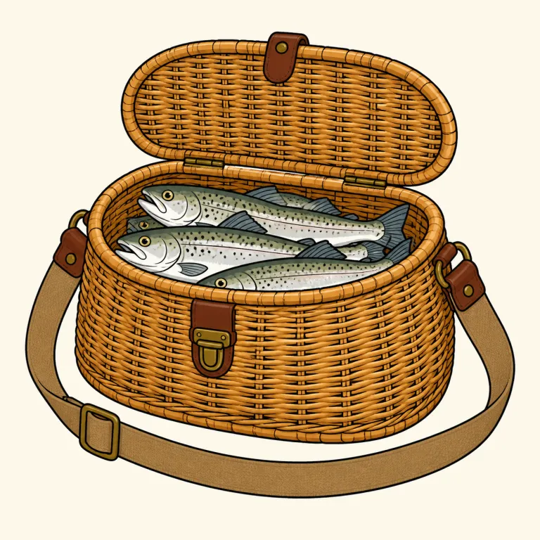creel（魚かご・noun）の覚え方イラスト