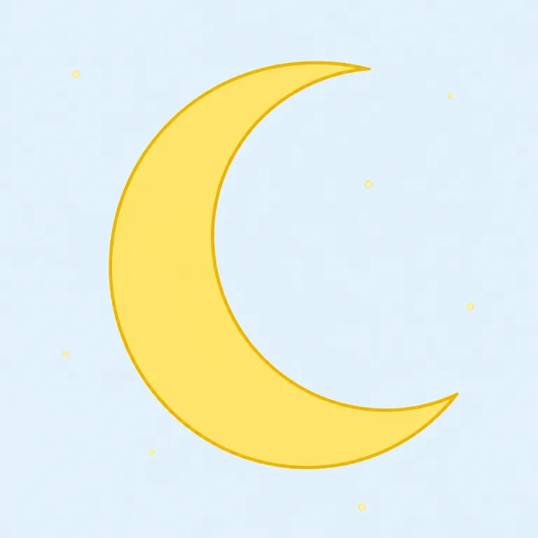 crescent（三日月・名詞）の覚え方イラスト — crescent は、形のイメージで覚える語