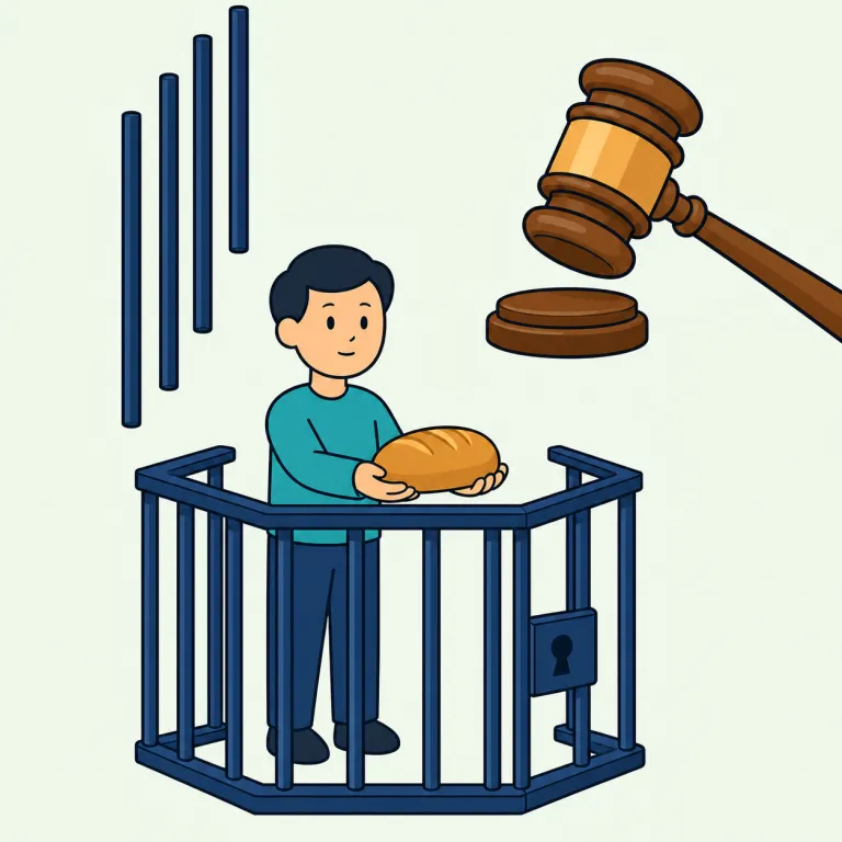 criminalize（犯罪化する・動詞）の覚え方イラスト — criminal が「犯罪の・犯罪者の」、-ize が「〜化する」と見えれば、「ある行為を犯罪扱いにする」とまとまって取れます