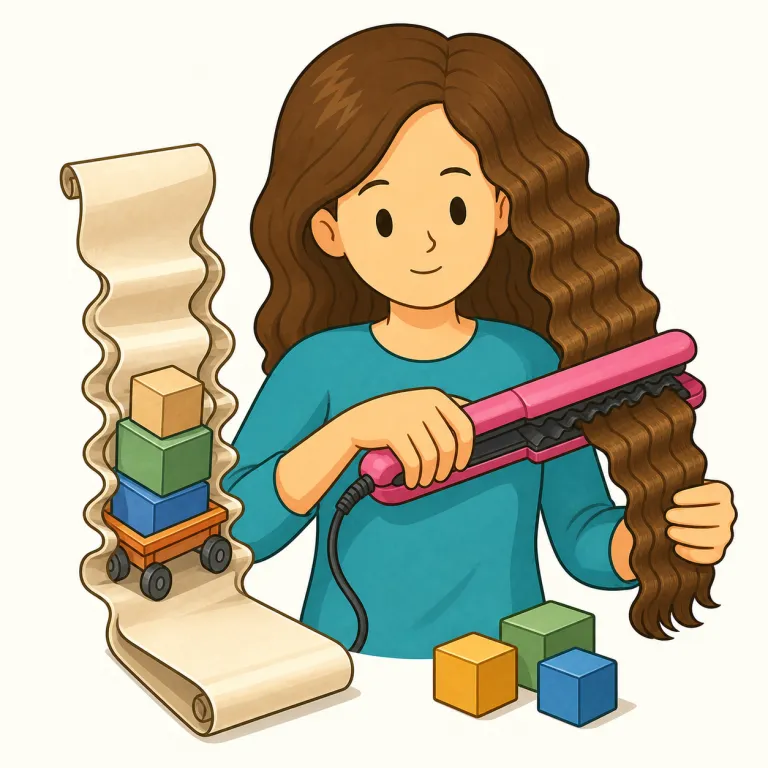 crimp（（計画などを）妨げる、（髪などを）波状にする・動詞）の覚え方イラスト — crimp は「ぎゅっと締めて、細かい折れ目や波を作る」感覚で覚えると残りやすい語です
