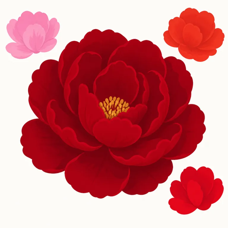 crimson（深紅の・形容詞）の覚え方イラスト — red の強化版として覚えると入りやすい語