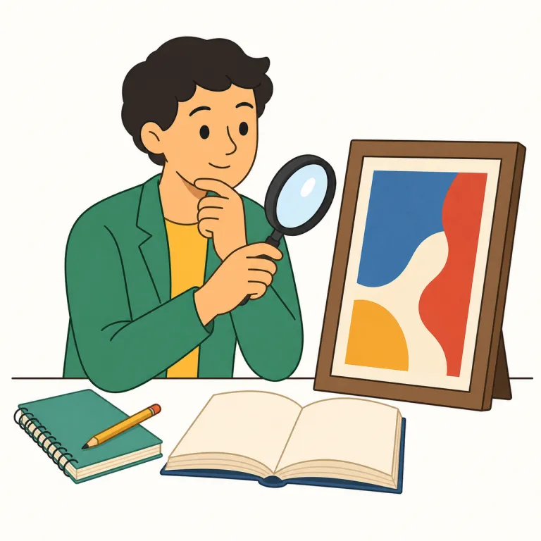 critic（批評家・名詞）の覚え方イラスト — critic の「批評家」は、作品や公演を見て専門的に評価し、その理由を文章やメディアで示す人です