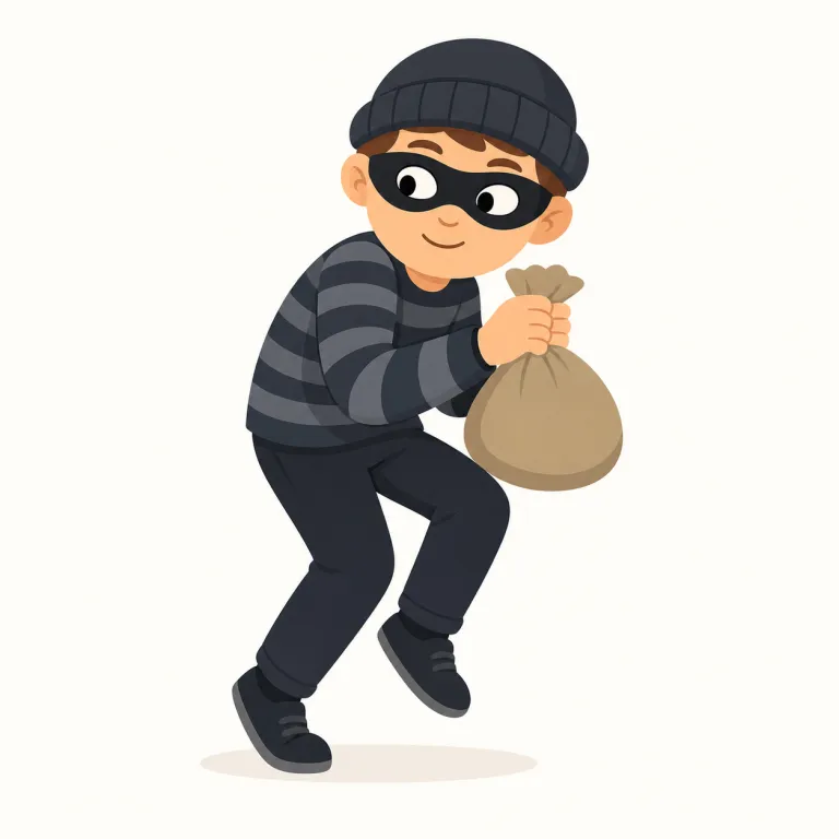 crook（悪党・名詞）の覚え方イラスト — このエントリの crook は、特定の詐欺師だけでなく、盗みや不正をする「悪党・不正な人物」をくだけて非難する名詞として覚えます