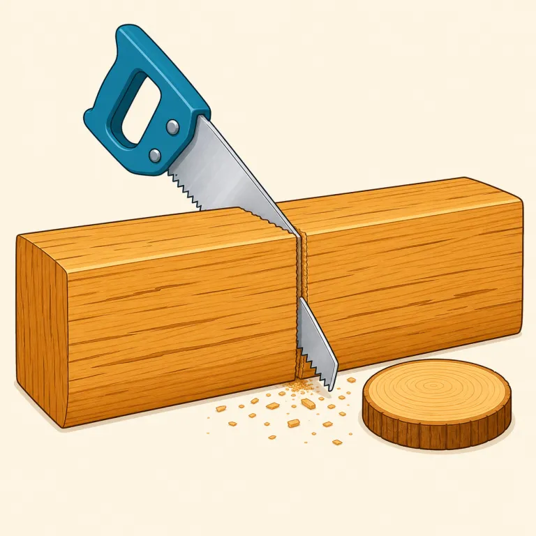 crosscut（横切る・動詞）の覚え方イラスト — 「進行方向に合わせる」のではなく、「横から刃や線を入れる」動作として覚えると自然です