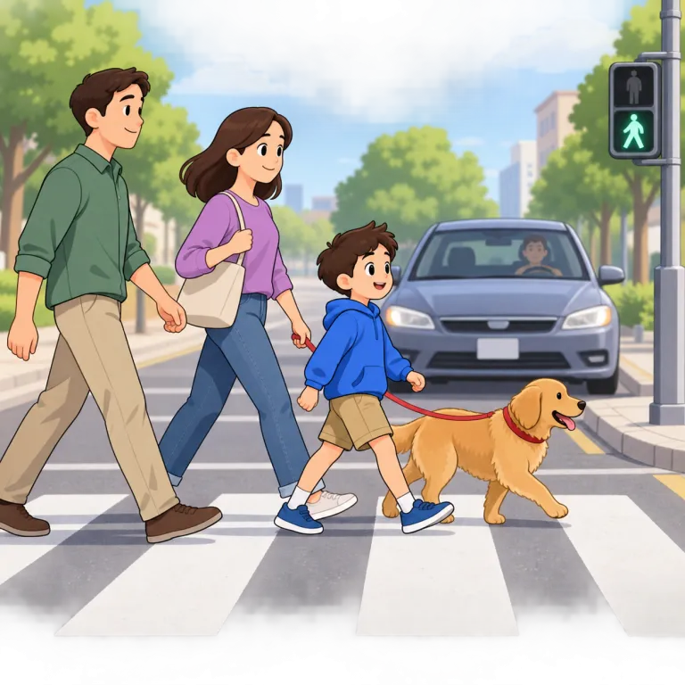 crossing（横断・noun）の覚え方イラスト