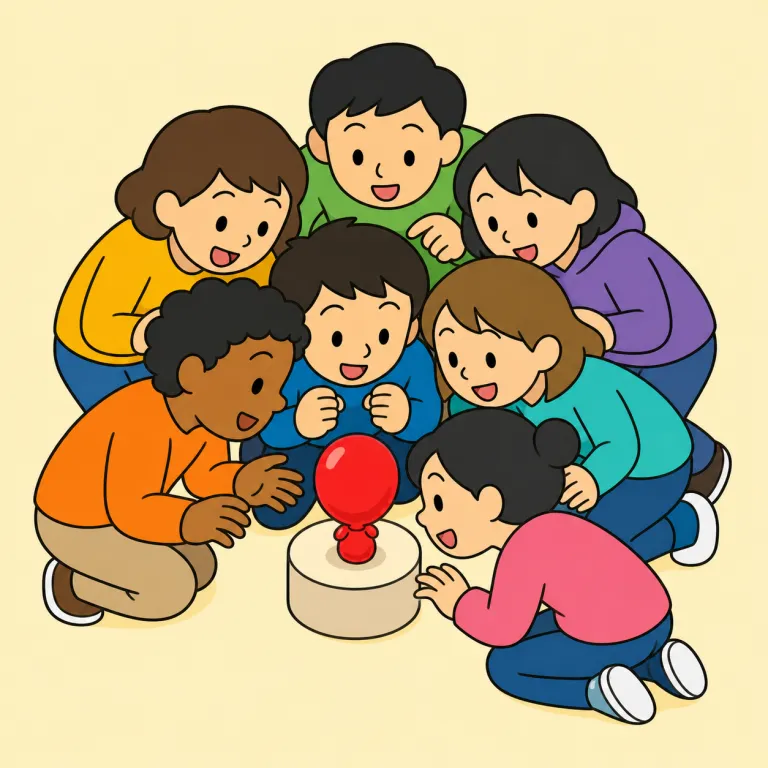 crowd（群がる・verb）の覚え方イラスト