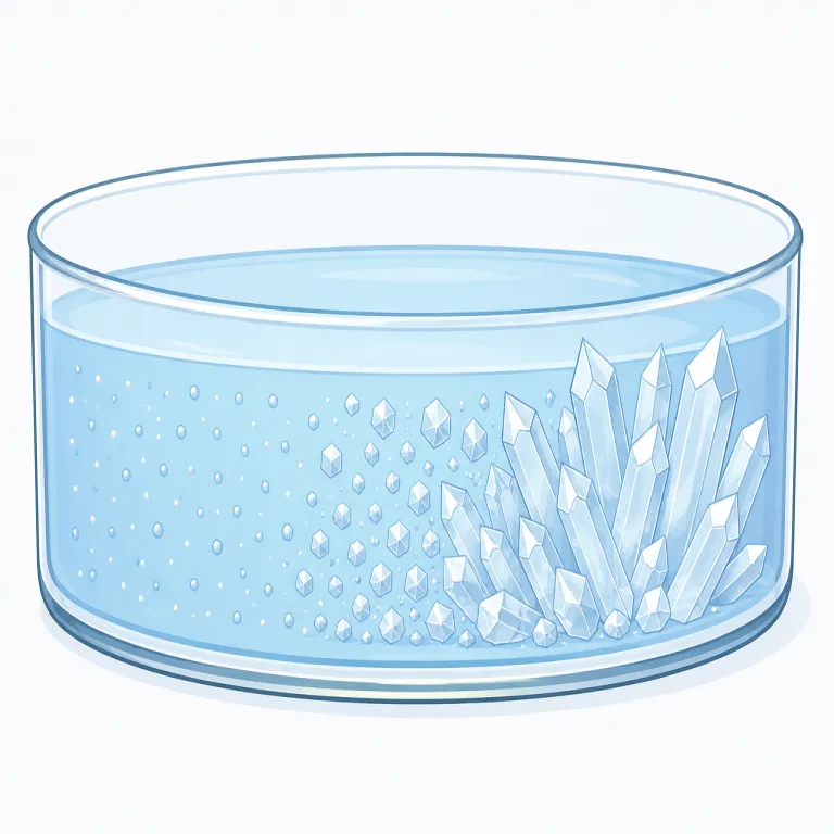 crystallise（結晶化する・動詞）の覚え方イラスト — まず crystal を知っていれば覚えやすい語です
