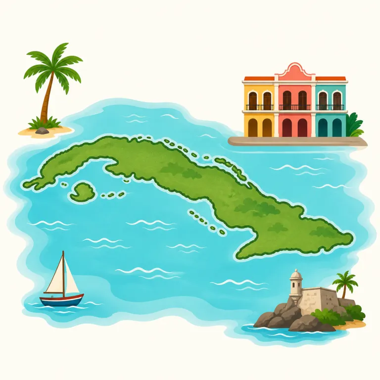 cuba（キューバ）の覚え方イラスト — Cuba は固有名詞なので、まずは "C" を大文字で国名として覚える
