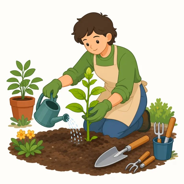 cultivate（栽培する、育む、磨く・動詞）の覚え方イラスト — cultivate は「手をかけて良い状態に育てる」が核です