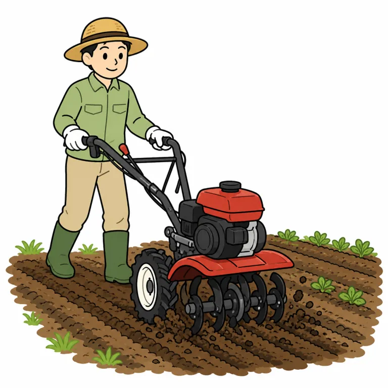 cultivator（耕作者、耕運機・noun）の覚え方イラスト