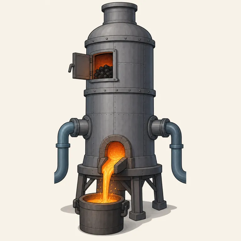 cupola（溶銑炉・noun）の覚え方イラスト
