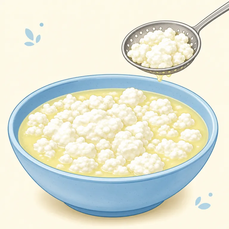 curd（凝乳・名詞）の覚え方イラスト — curd は牛乳などが固まってできる「凝乳」