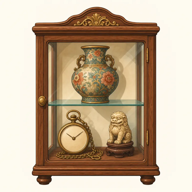 curio（骨董品・名詞）の覚え方イラスト — curio は curious や curiosity を知っていると覚えやすい語です