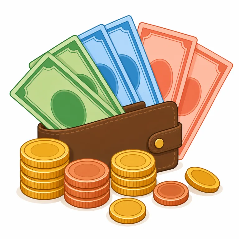 currency（通貨・名詞）の覚え方イラスト — currency を「通貨」として覚えるときは、money「お金」よりも、国や地域で正式に使える制度・単位としてのまとまりに注目します
