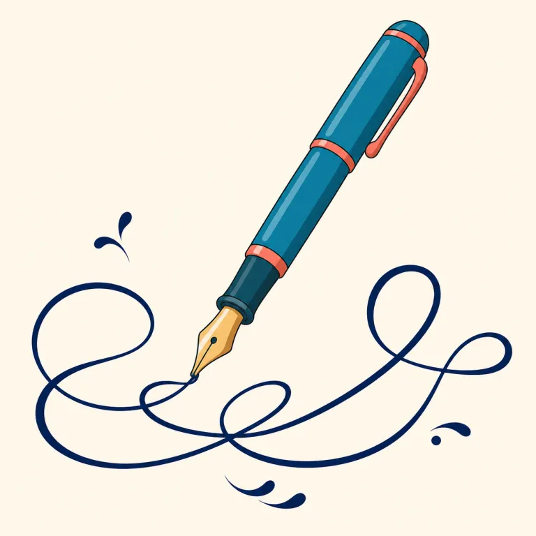 cursive（筆記体・形容詞）の覚え方イラスト — cursive は「つながって流れる字」とセットで覚えると強いです