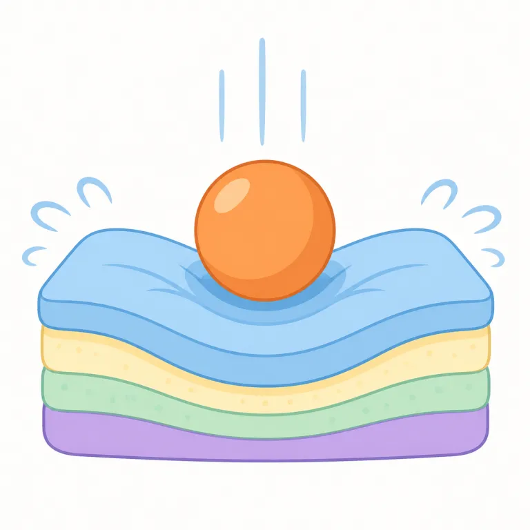 cushioning（クッション性・noun）の覚え方イラスト