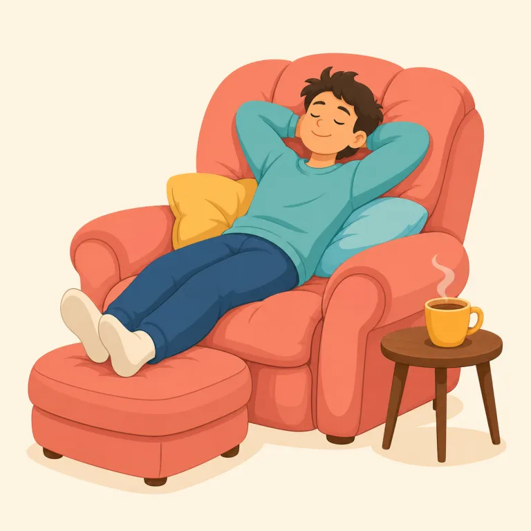 cushy（楽な、快適な・形容詞）の覚え方イラスト — cush- を見たら cushion を思い出すと定着しやすいです