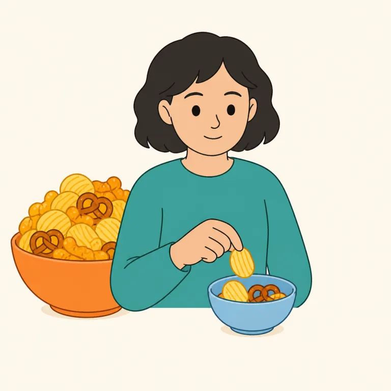cut down on（減らす・句動詞）の覚え方イラスト — まず cut＝「切る」、down＝「下へ」で、量を下げる感じをつかむと覚えやすい