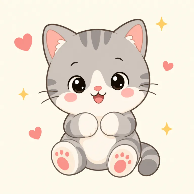 cute（かわいい・形容詞）の覚え方イラスト — この cute は、基本義の「魅力的な」よりも対象を狭く見て、子犬・赤ちゃん・小物・仕草などに感じる「愛らしくてかわいい」気持ちを表す用法として覚えます