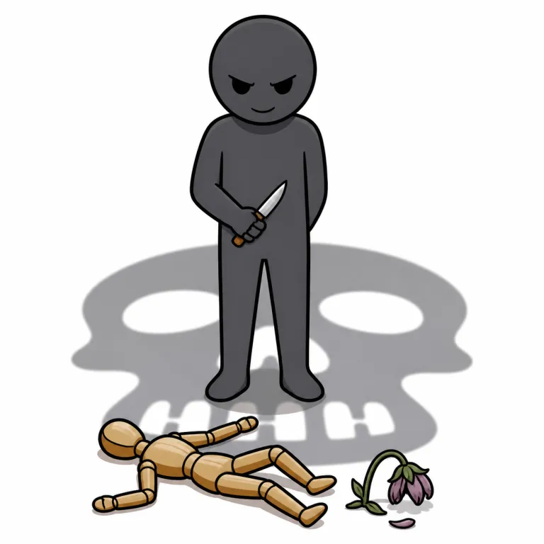 cutthroat（殺人者・noun）の覚え方イラスト