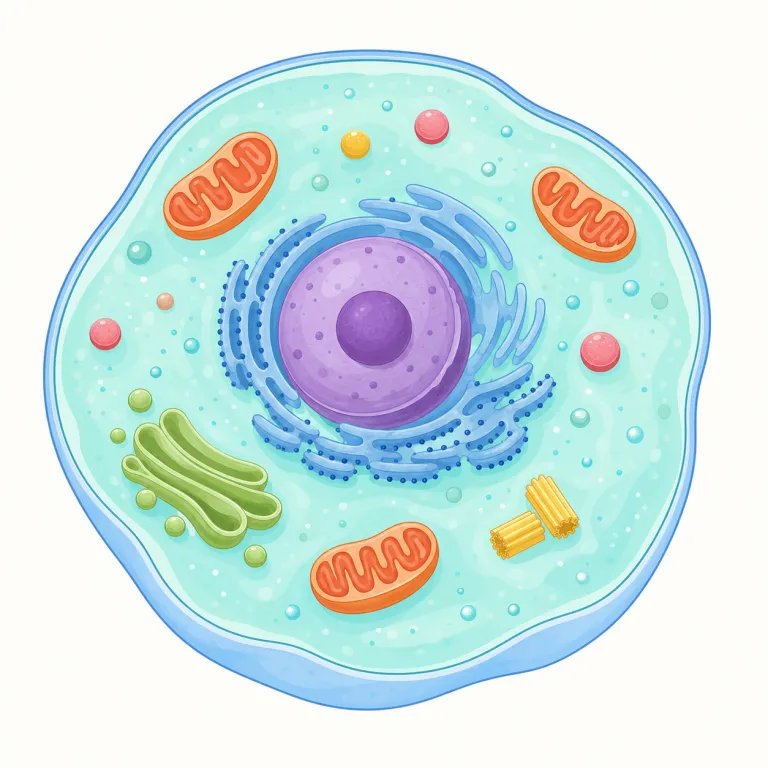 cytoplasm（細胞質・名詞）の覚え方イラスト — cyto- は cell（細胞）系の語で、cytology（細胞学）や cytotoxic（細胞に有害な）にも出るので、見えた瞬間に「細胞の話」と判断すると記憶に残る