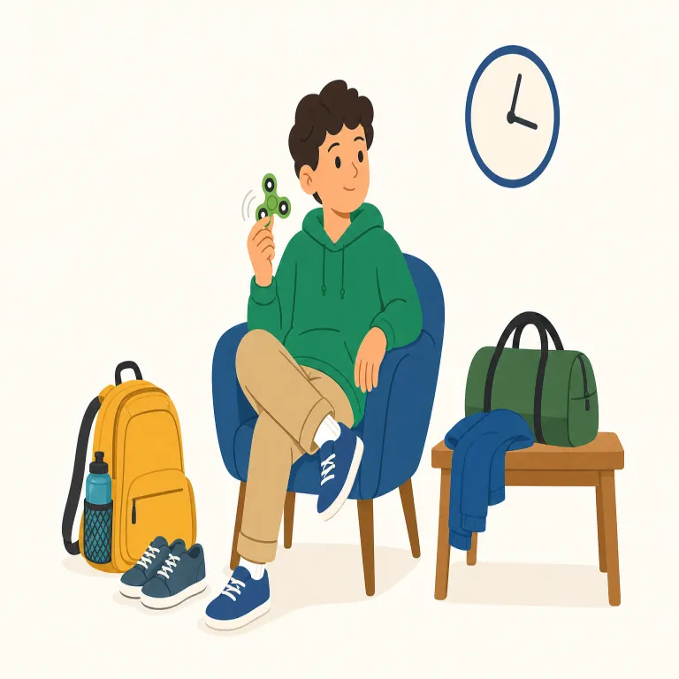 dally（ぐずぐずする・動詞）の覚え方イラスト — dally はまず仲間の dilly-dally をセットで覚えると強い