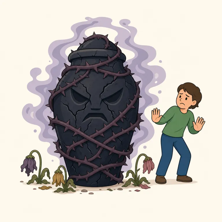 damnable（忌まわしい、呪わしい・形容詞）の覚え方イラスト — damn を映画や会話で聞く「ちくしょう」「ひどい」といった強い悪感情の語として知っていると覚えやすいです